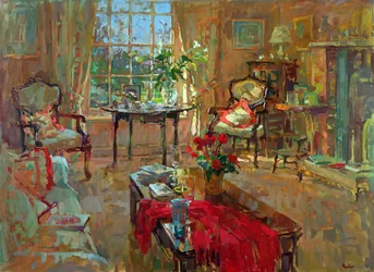 Sonnenlicht mit Lilien